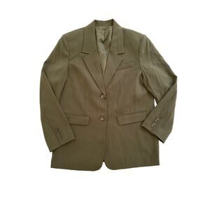 NAKD - Oversized Two Button Blazer in Olive Green